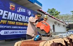 Polresta Bandung Musnahkan 1.589 Knalpot Brong, Razia Dipastikan Terus Berlanjut