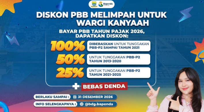Diskon PBB Hingga 100% di Bandung Diperpanjang Sampai Desember 2026, Ini Syaratnya!